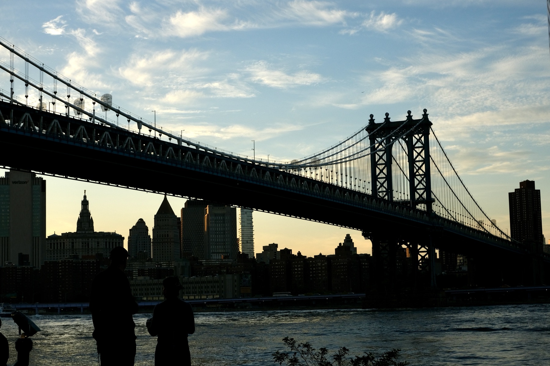 Manhattan Bridge at sunset